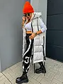 Dlhá prešívaná vesta s kapucňou SOPHIA+