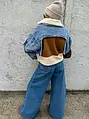 Prémium zateplená extravagantná denim bunda IVANA+