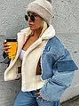 Prémium zateplená extravagantná denim bunda IVANA+