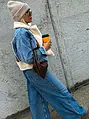 Prémium zateplená extravagantná denim bunda IVANA+