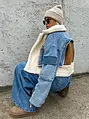 Prémium zateplená extravagantná denim bunda IVANA+