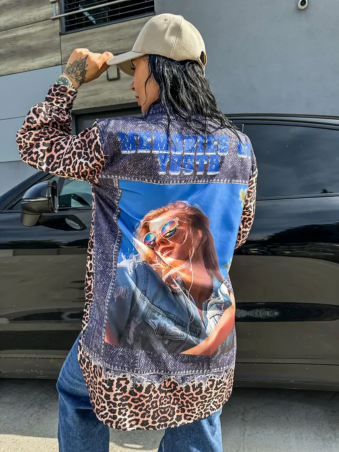 Extravagantná saténová leopardia košeľa PIXIE+ | Starstyle.sk