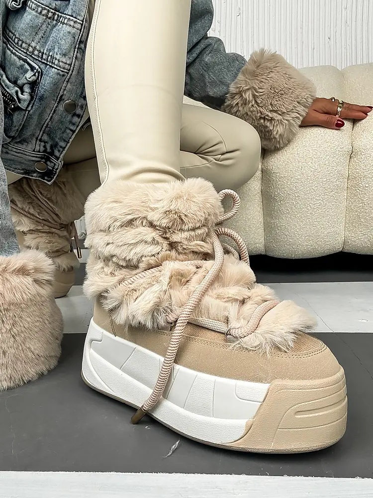 Zateplené platformové topánky MIRIAM+ - next