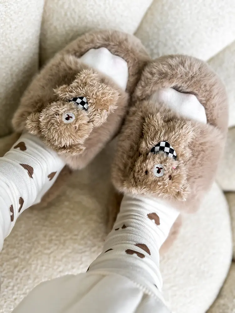 Teplé papuče s medvedíkom FIFI-