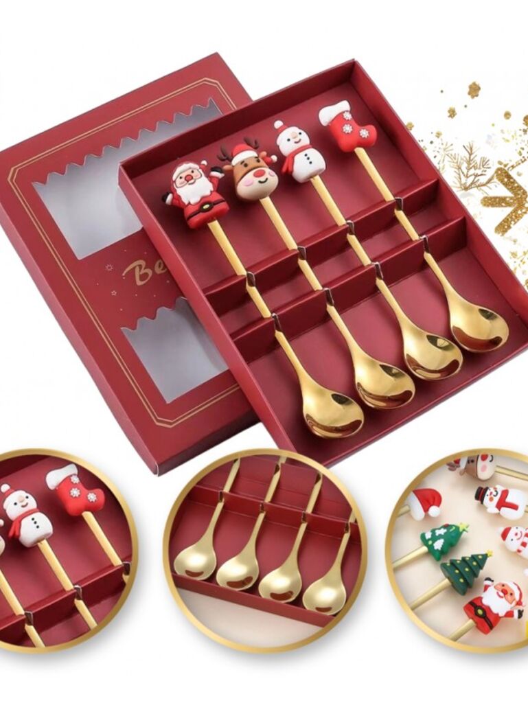 Sada lyžičiek s vianočnými figúrkami