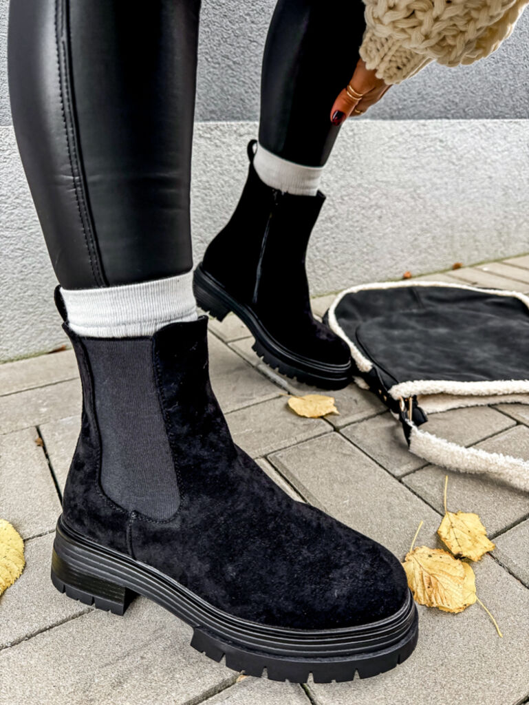 Semišové členkové čižmy HOLLY+ - next