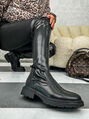 Čierne čižmy nad kolená EVINA+
