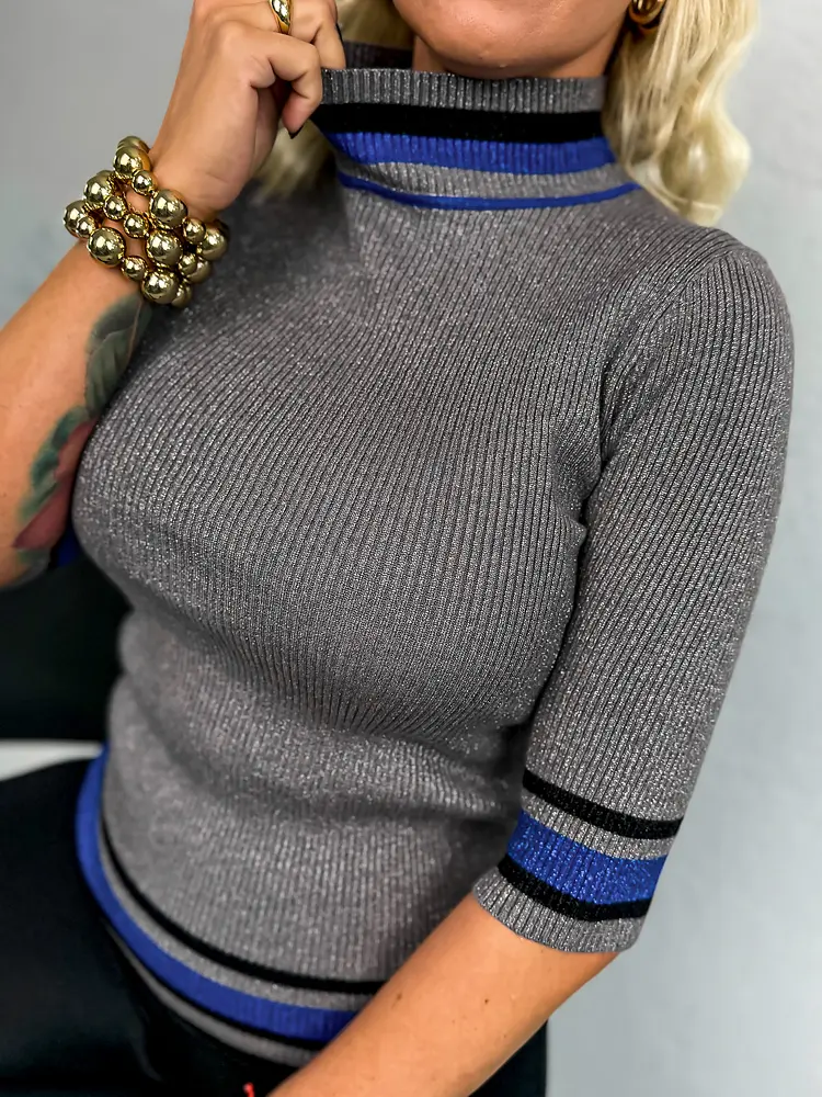 Vrúbkovaný pulóver BRAYLA+