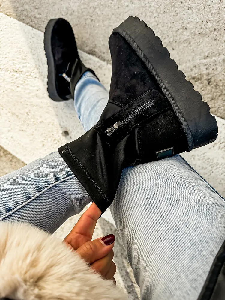 Semišové členkové čižmy DORETTA-