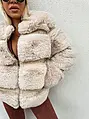 Kožušinková bunda zdobená nitmi AMELIE+