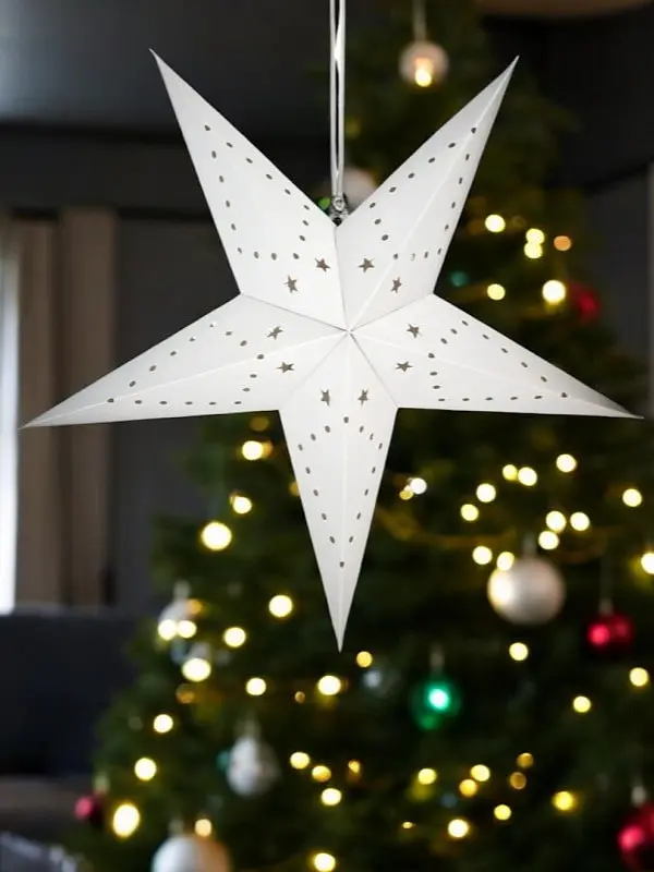 Veľká vianočná papierová hviezda 3D - 45 cm+