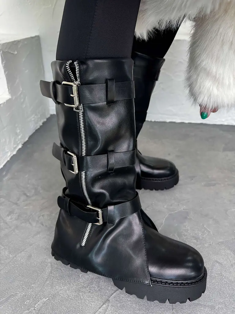 Čierne vysoké čižmy MARIONE+ - next