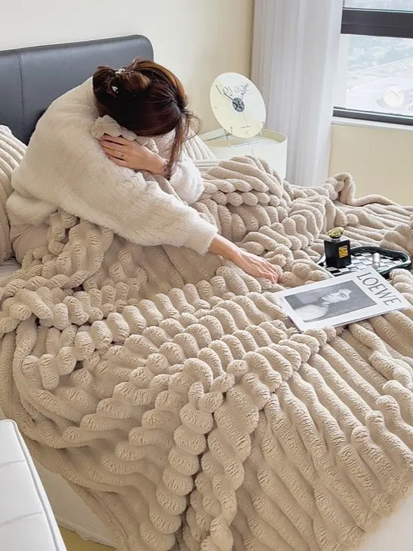 Mäkka plyšová hnedá deka - 180x200 cm