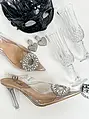 Transparentné sandále zdobené kamienkami NAGOYA-