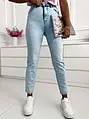 Vysoko-pásové modré mom fit rifle