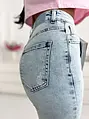 Vysoko-pásové modré mom fit rifle
