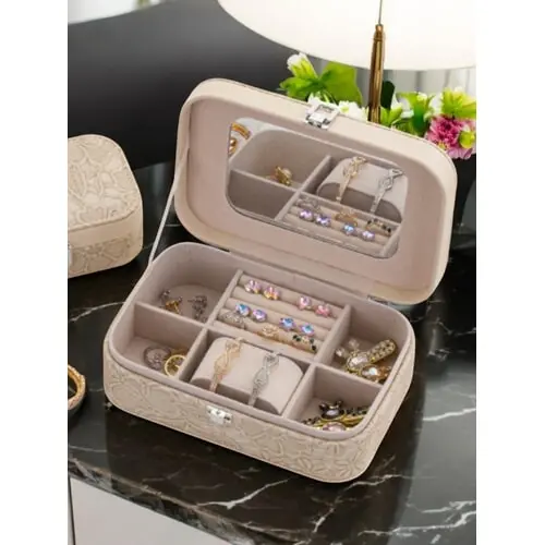 Organizér na šperky - krémová farba farba: cream