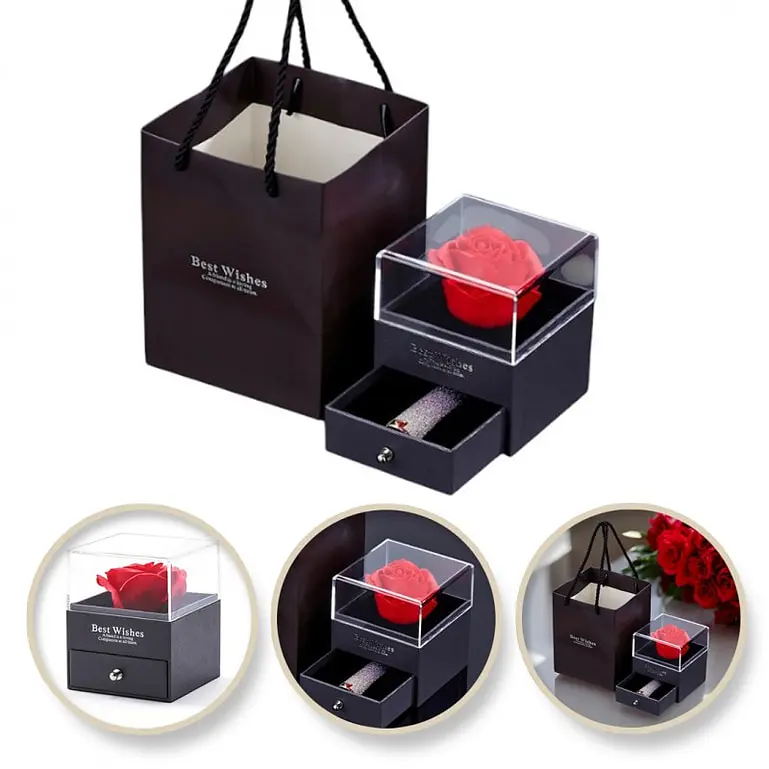 Krabička na šperky s mydlovou ružou - next