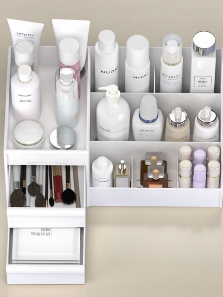 Organizér na kozmetiku - biely - next