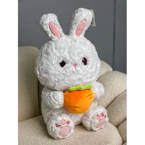 Plyšový zajačik - 43 cm farba: white