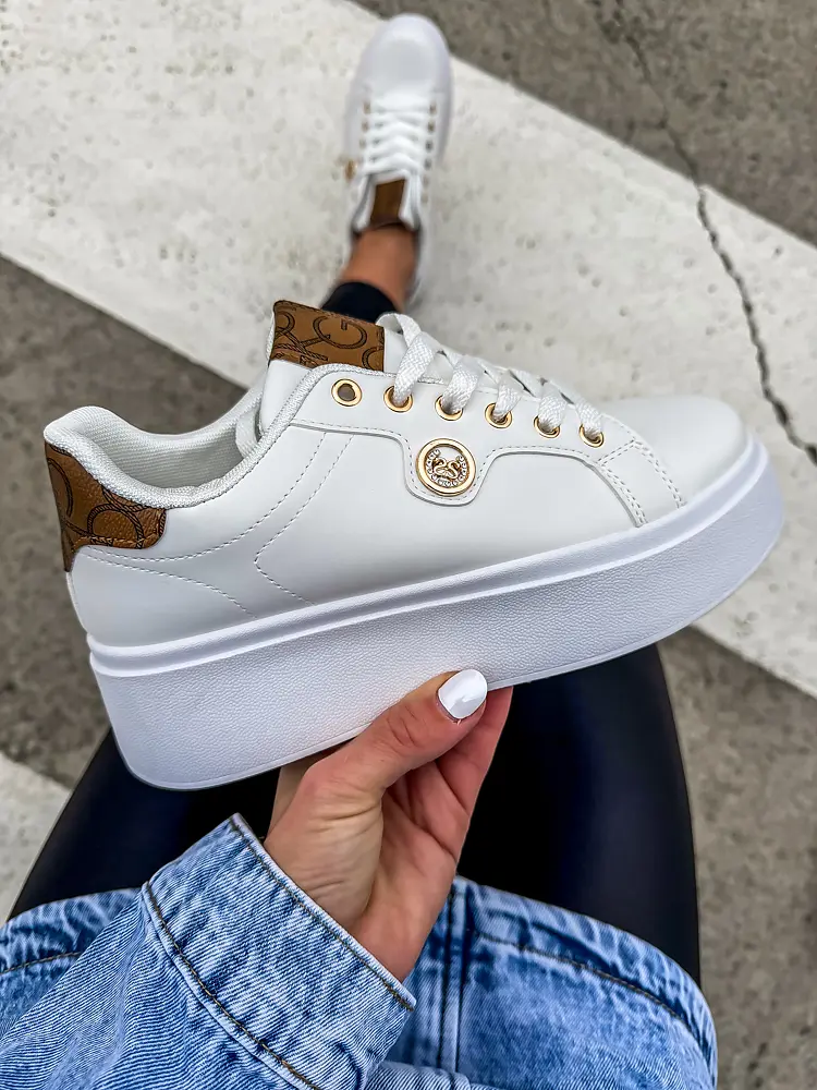 Platformové tenisky so zlatými doplnkami VINNY- - next