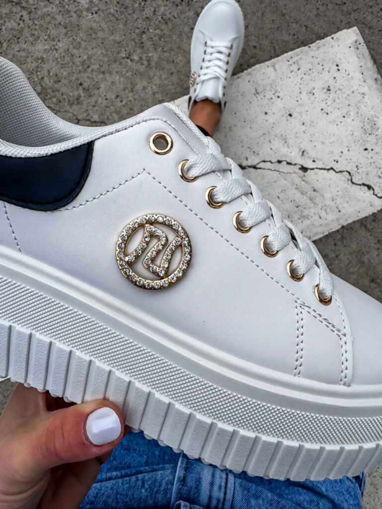 Platformové tenisky so zlatými detailmi AGATHA - next