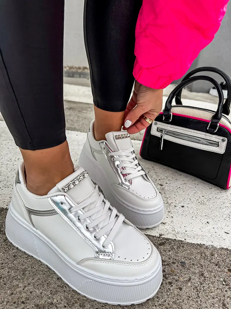 Biele platformové tenisky LITAO- - next