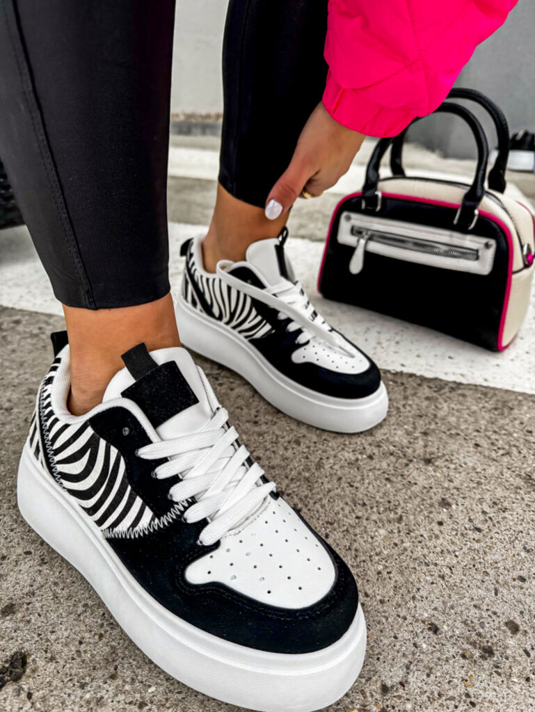 Platformové tenisky so zvieracím vzorom KADIRA