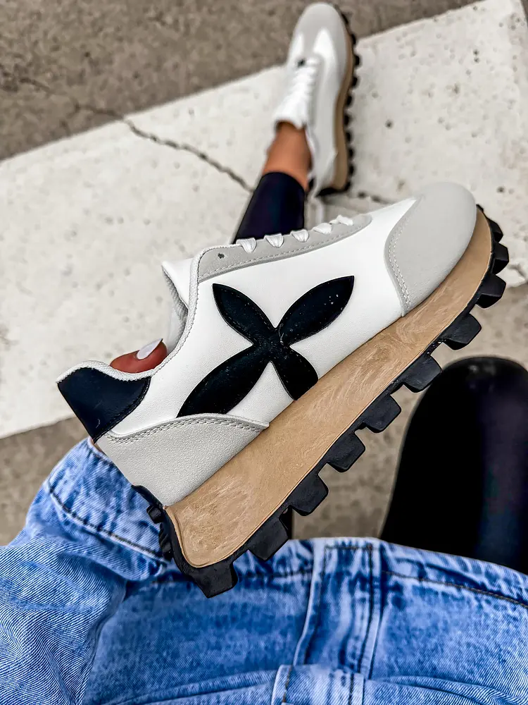 Dámske tenisky so strieborným doplnkom JILIAN-