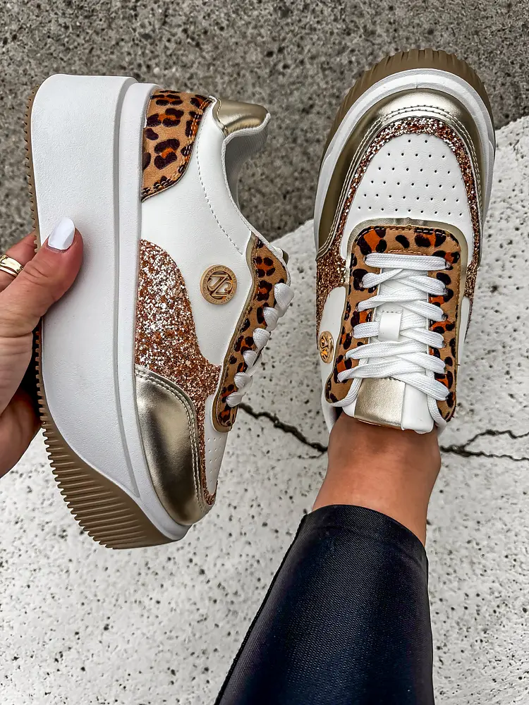 Platformové tenisky zdobené kamienkami ALYDIA - next