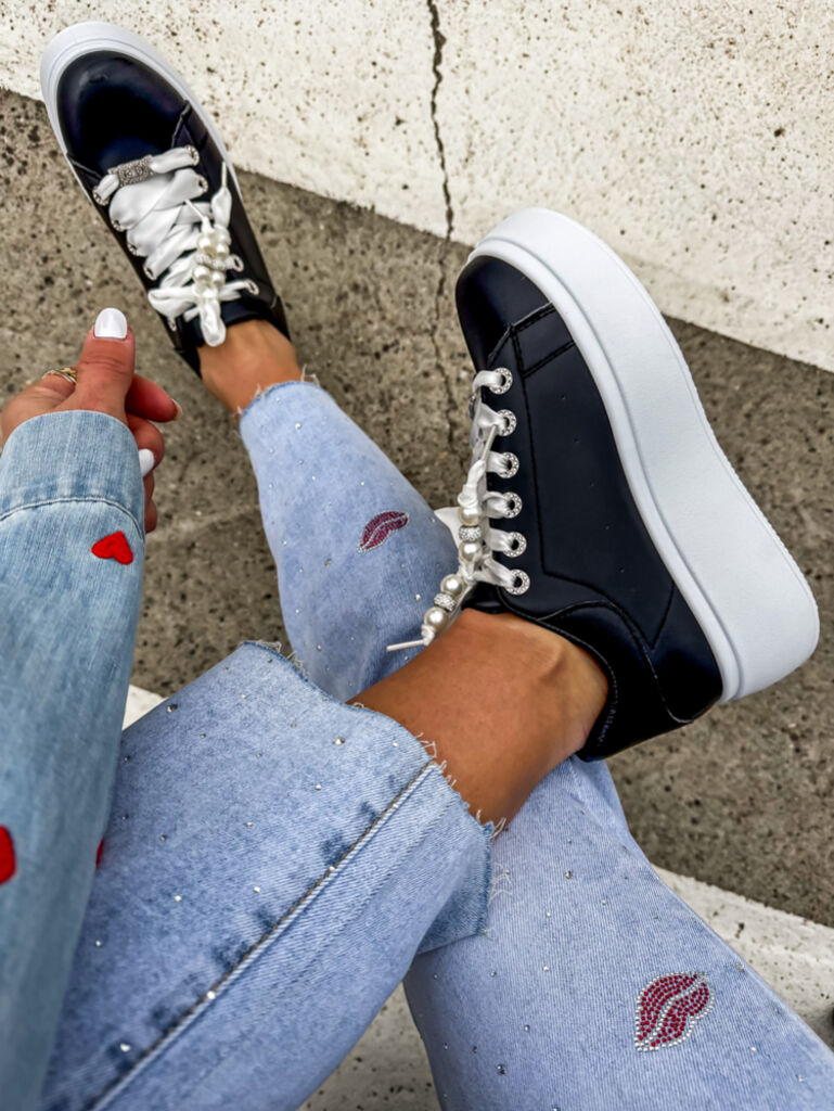 Platformové tenisky zdobené kamienkami ZELINA - next