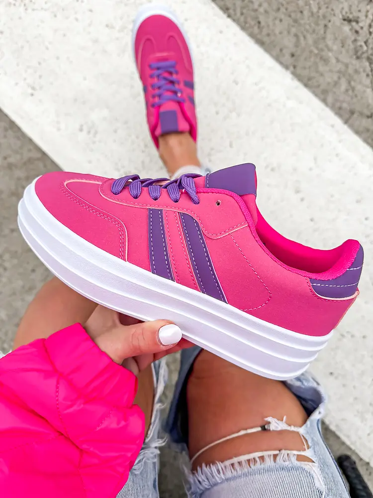 Fuksiové platformové tenisky ARUNI- - next