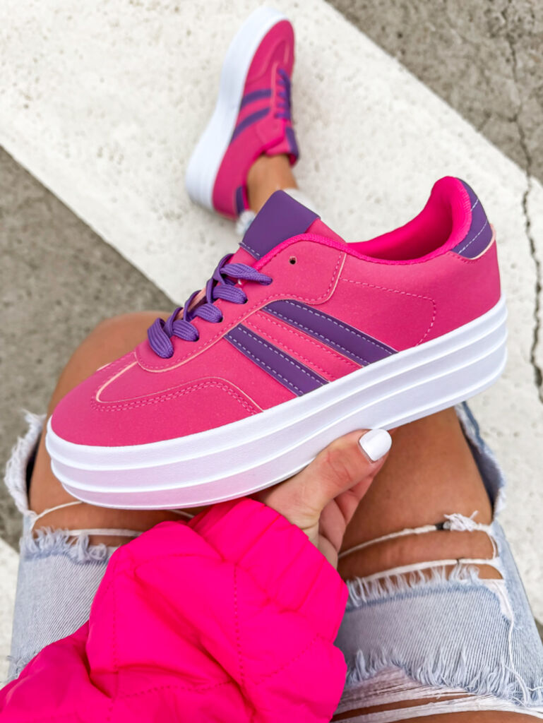 Fuksiové platformové tenisky ARUNI