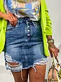 Roztrhaná denim sukňa CARENA