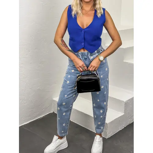 Elegantná krátka vesta MADDOX+ veľkosť: L