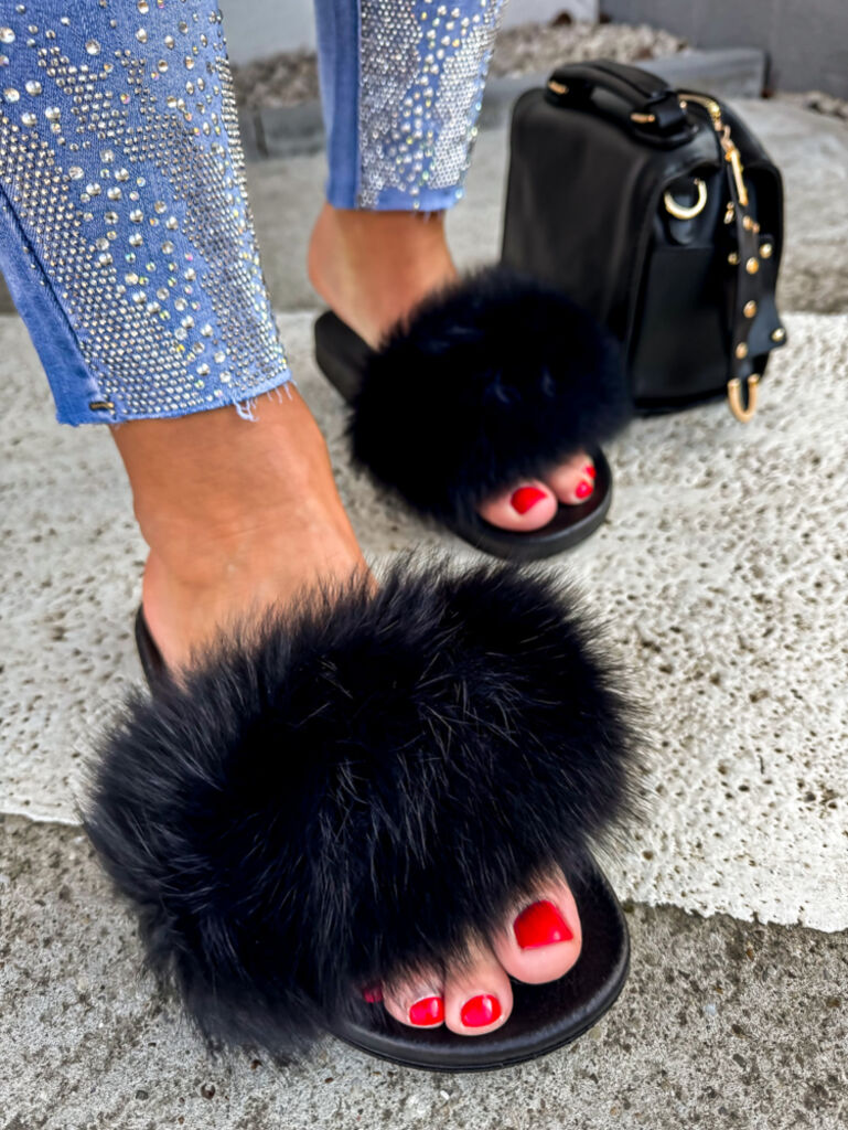 Chlpaté dámske šľapky ROMILA