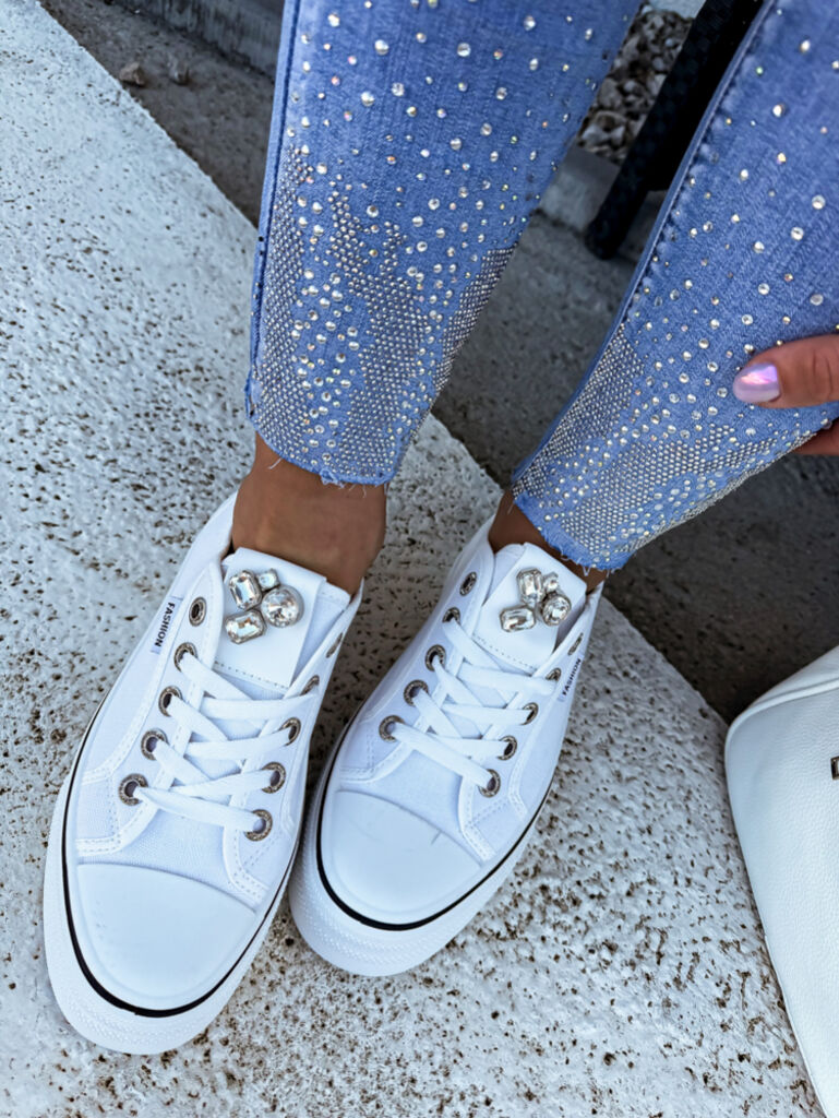 Biele platformové tenisky PILAR - next