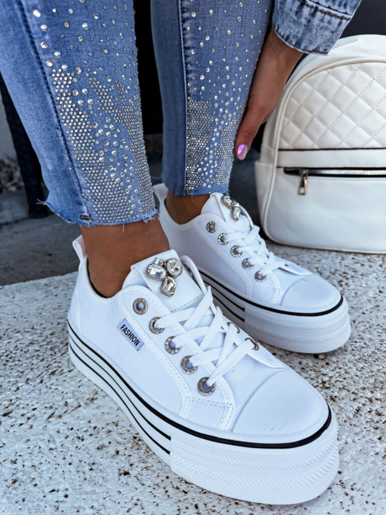 Biele platformové tenisky PILAR