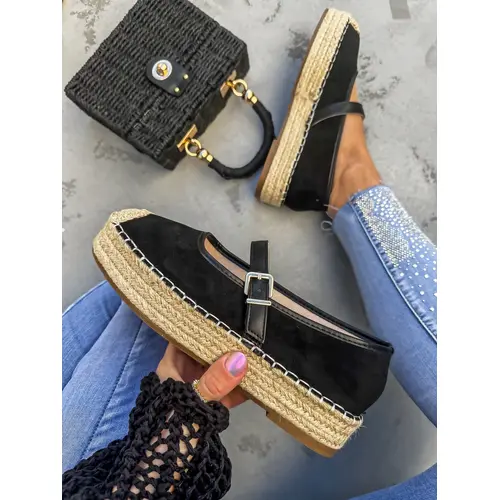 Čierne sandále v štýle espadrille MAPIYA veľkosť: 37