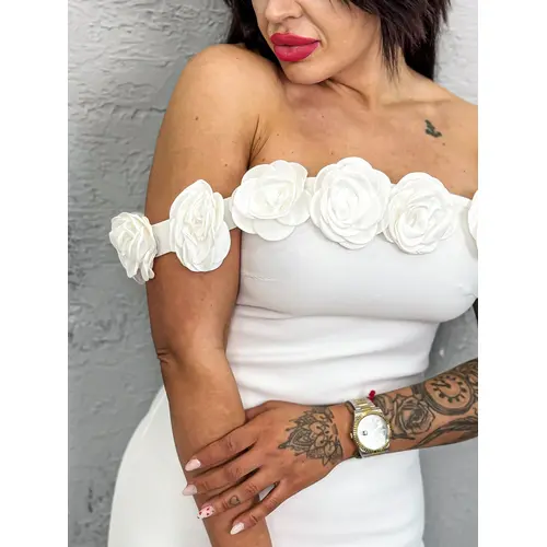 Elegantné dámske šaty s ružami PARISA veľkosť: L