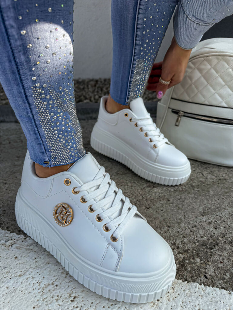 Platformové tenisky so zlatými detailmi AGATHA