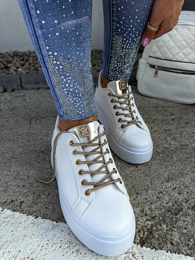 Platformové tenisky zdobené kamienkami VALERIE - next
