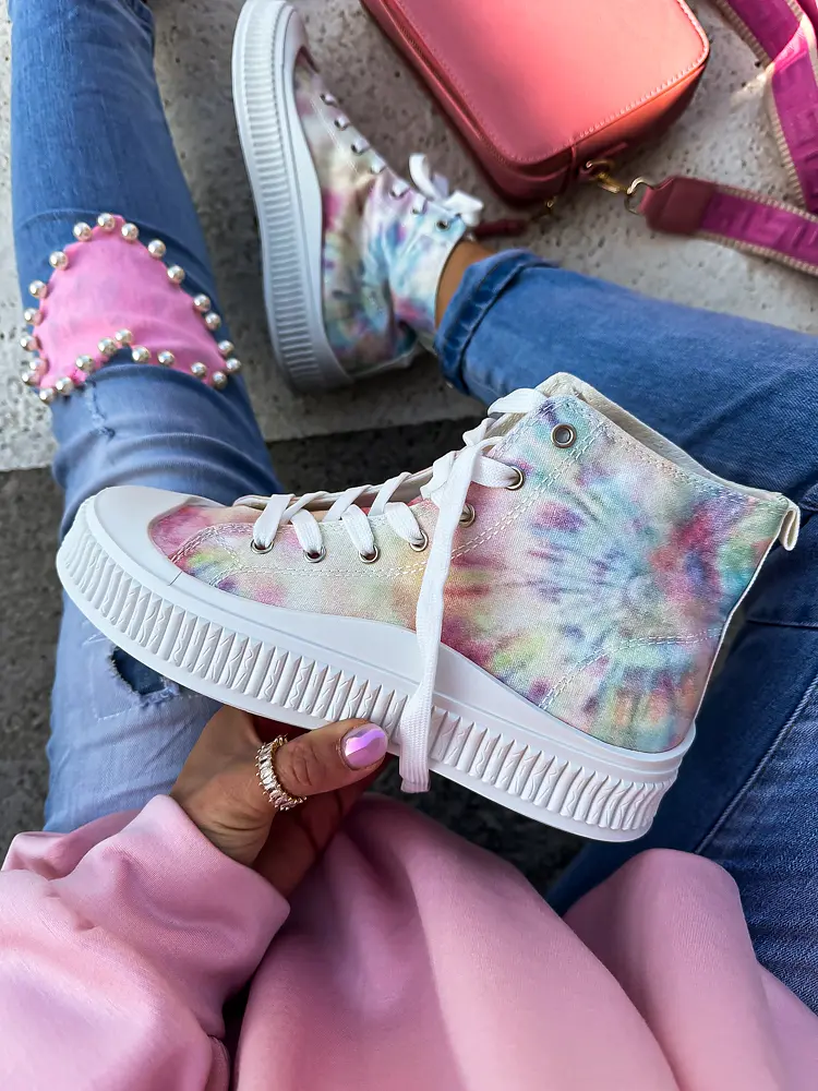 Pestrofarebné členkové tenisky RAINBOW-