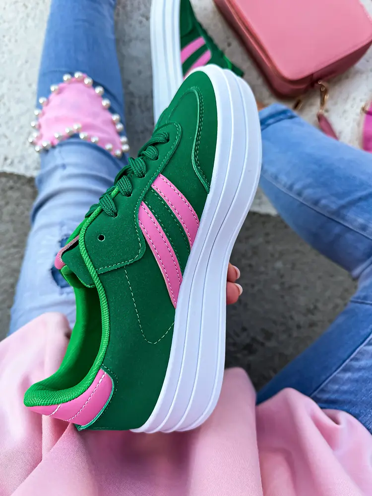 Zelené platformové tenisky AMILLA - next