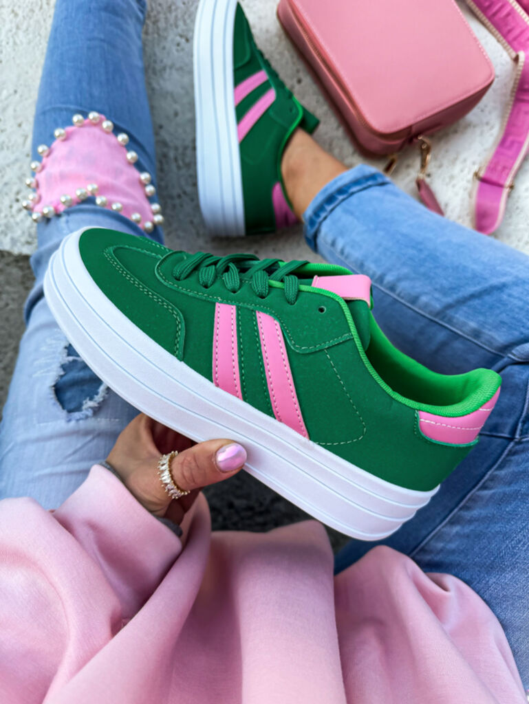 Zelené platformové tenisky AMILLA