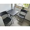 Bistro set z imitácie ratanu 3v1 - stôl + 2 stoličky