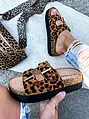Leopardie platformové šľapky MARITZA