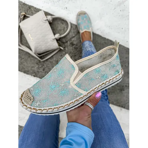 Vyšívané sieťované espadrilky VIVITA veľkosť: 37