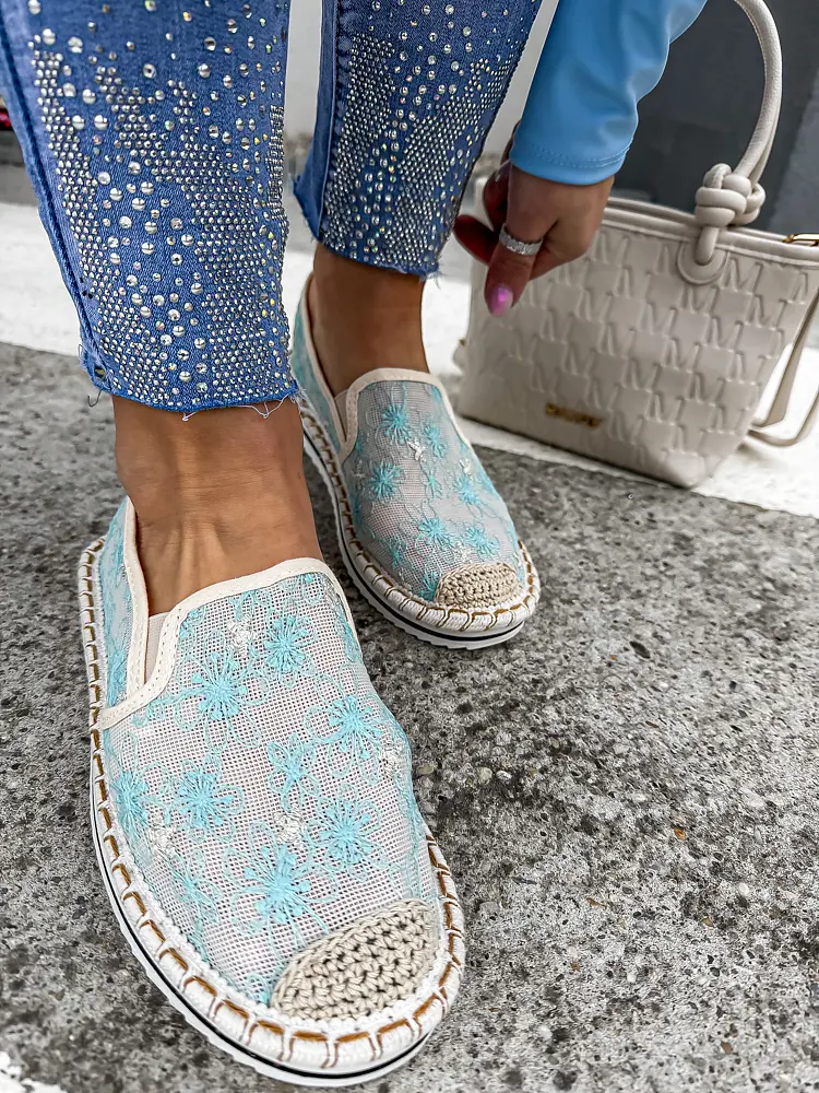 Vyšívané sieťované espadrilky VIVITA - next