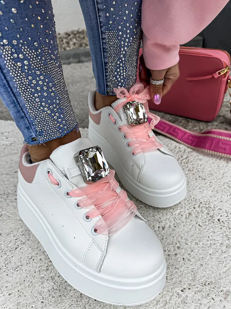 Biele platformové tenisky s ozdobou MAIDA- - next